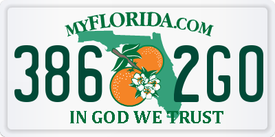 FL license plate 3862GO