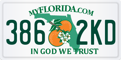 FL license plate 3862KD