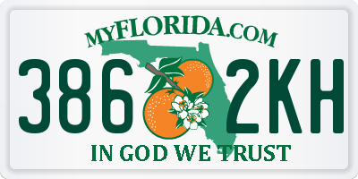 FL license plate 3862KH