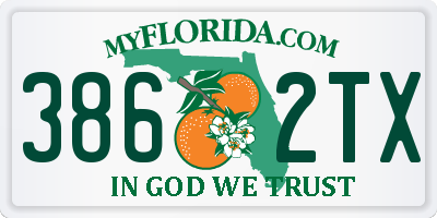 FL license plate 3862TX