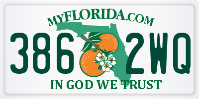 FL license plate 3862WQ