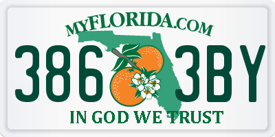 FL license plate 3863BY