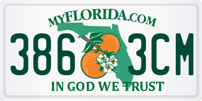 FL license plate 3863CM