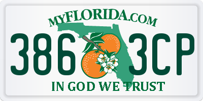 FL license plate 3863CP