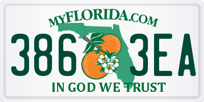 FL license plate 3863EA