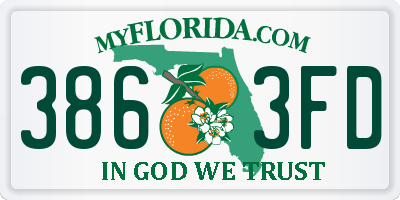 FL license plate 3863FD