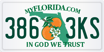 FL license plate 3863KS
