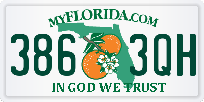 FL license plate 3863QH