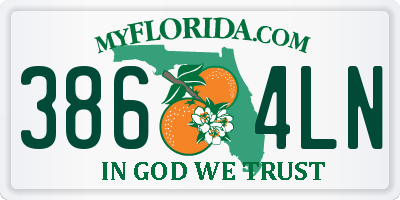 FL license plate 3864LN