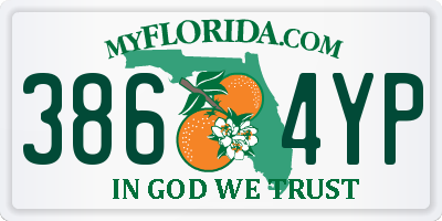 FL license plate 3864YP