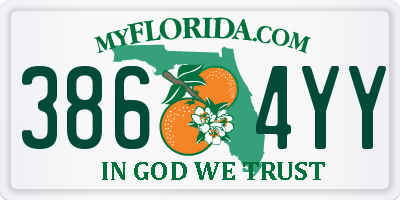 FL license plate 3864YY