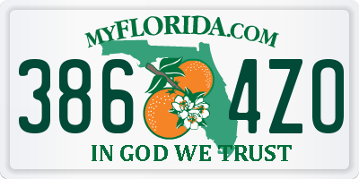 FL license plate 3864ZO