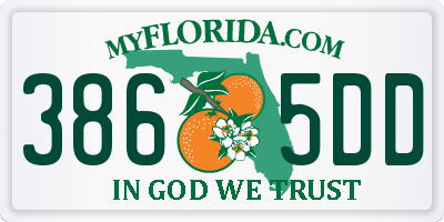 FL license plate 3865DD