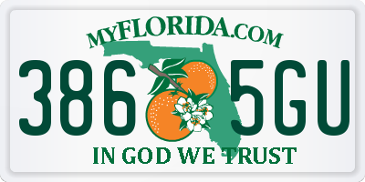 FL license plate 3865GU