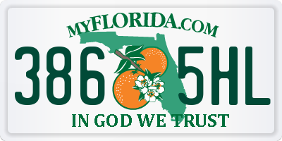 FL license plate 3865HL