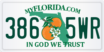 FL license plate 3865WR