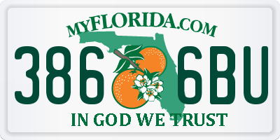 FL license plate 3866BU