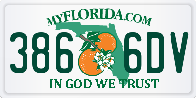 FL license plate 3866DV