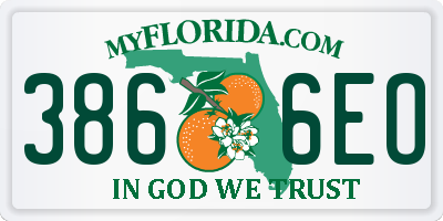 FL license plate 3866EO