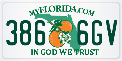FL license plate 3866GV