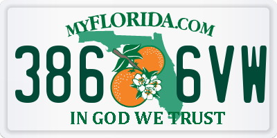 FL license plate 3866VW