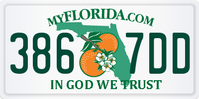 FL license plate 3867DD
