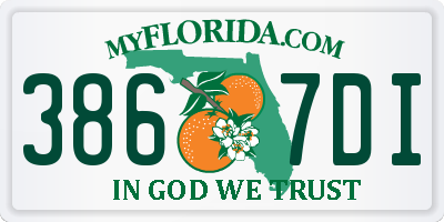 FL license plate 3867DI