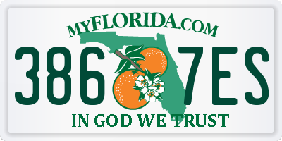 FL license plate 3867ES