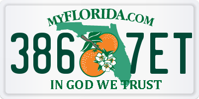 FL license plate 3867ET