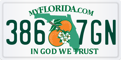 FL license plate 3867GN