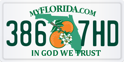 FL license plate 3867HD