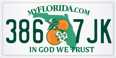 FL license plate 3867JK
