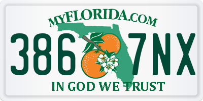 FL license plate 3867NX