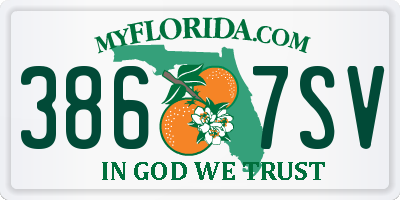 FL license plate 3867SV