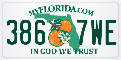 FL license plate 3867WE