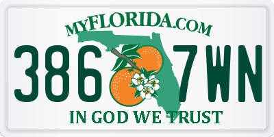 FL license plate 3867WN