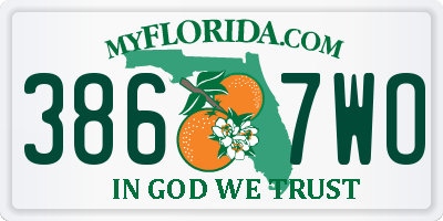 FL license plate 3867WO