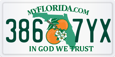 FL license plate 3867YX