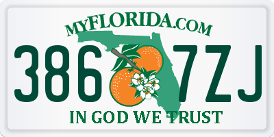 FL license plate 3867ZJ