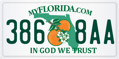 FL license plate 3868AA