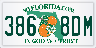 FL license plate 3868DM