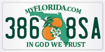FL license plate 3868SA