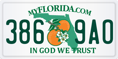 FL license plate 3869AO