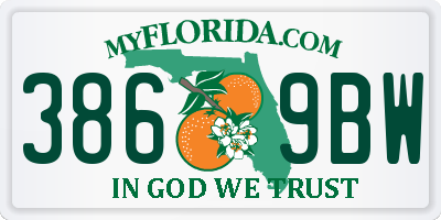 FL license plate 3869BW