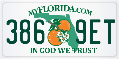 FL license plate 3869ET