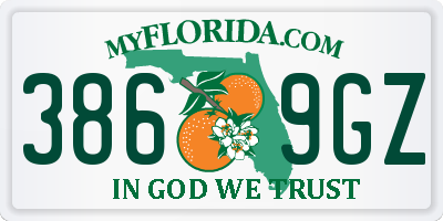 FL license plate 3869GZ
