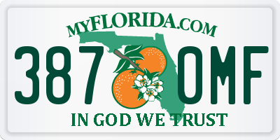 FL license plate 3870MF