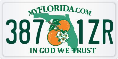 FL license plate 3871ZR