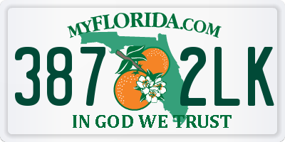 FL license plate 3872LK