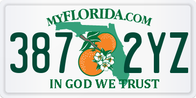 FL license plate 3872YZ